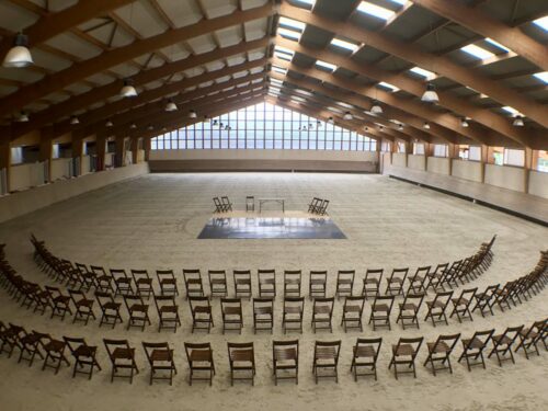 Mise en place concert - Manège du Haras de Castellane