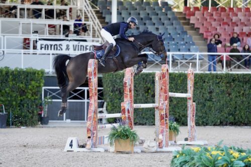 Claretina et philippe au concours hippique de Barcelone décembre 2024